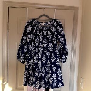 J CREW Blue and White Dress